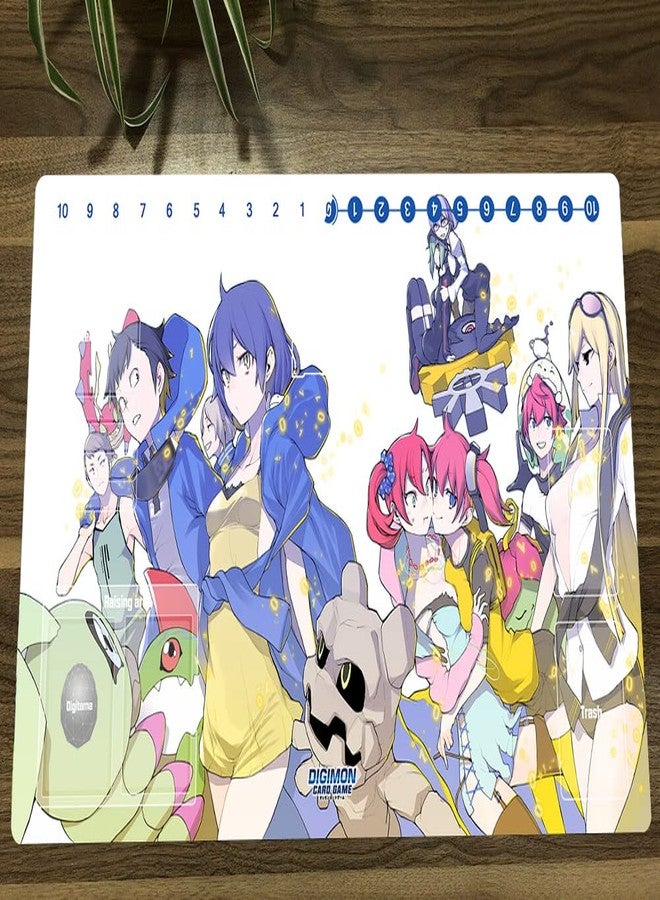 Mlikemat New Mlikemat Anime Digimon Story Playmat Trading Card Game Mat DTCG Play Mat & Card Zones + Free Bag - Image 2